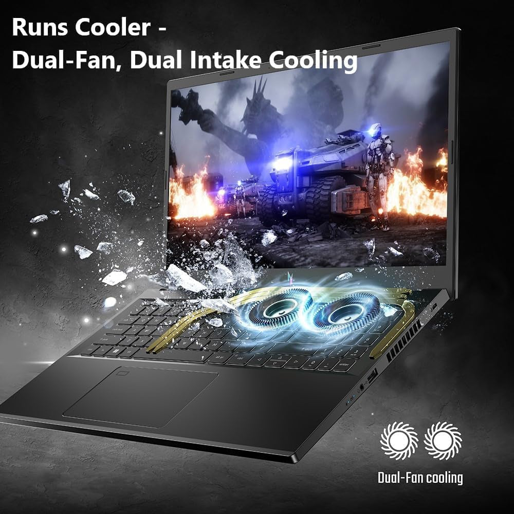 Nitro V 15 Gaming Laptop, Intel 10-Core I7-13620H, NVIDIA Geforce RTX 4060, 15.6" 144Hz FHD Display, 32 GB DDR5 RAM, 1 TB SSD, Backlit Keyboard, Microsoft Office Lifetime License, Windows 11 Pro