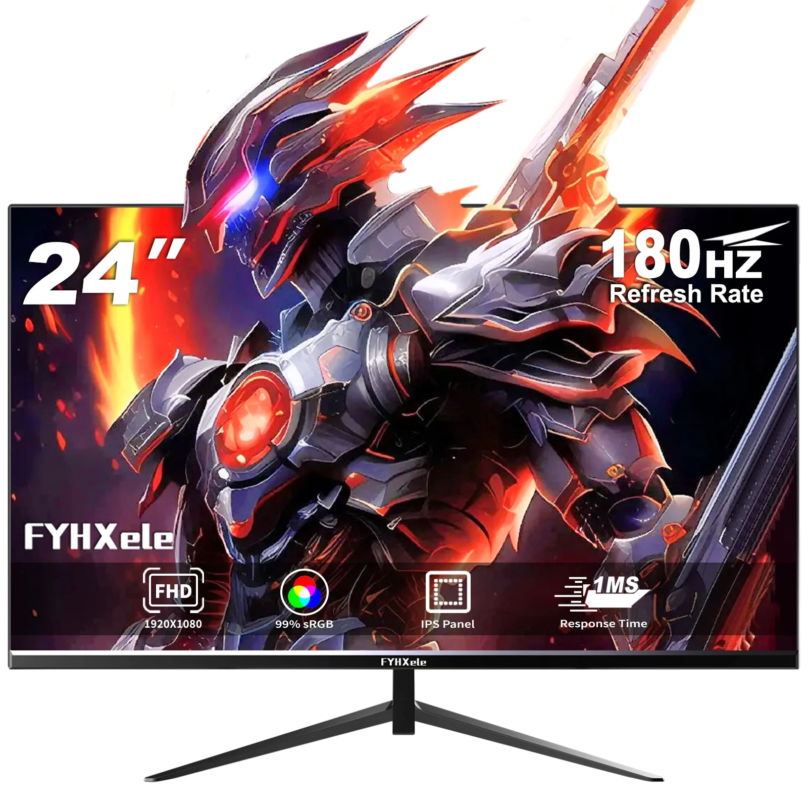 24 Inch 1K 180Hz Gaming Monitor IPS 1Ms PC Monitor Support 144Hz/165Hz/180Hz AMD Freesync Premium Support DP HDMI