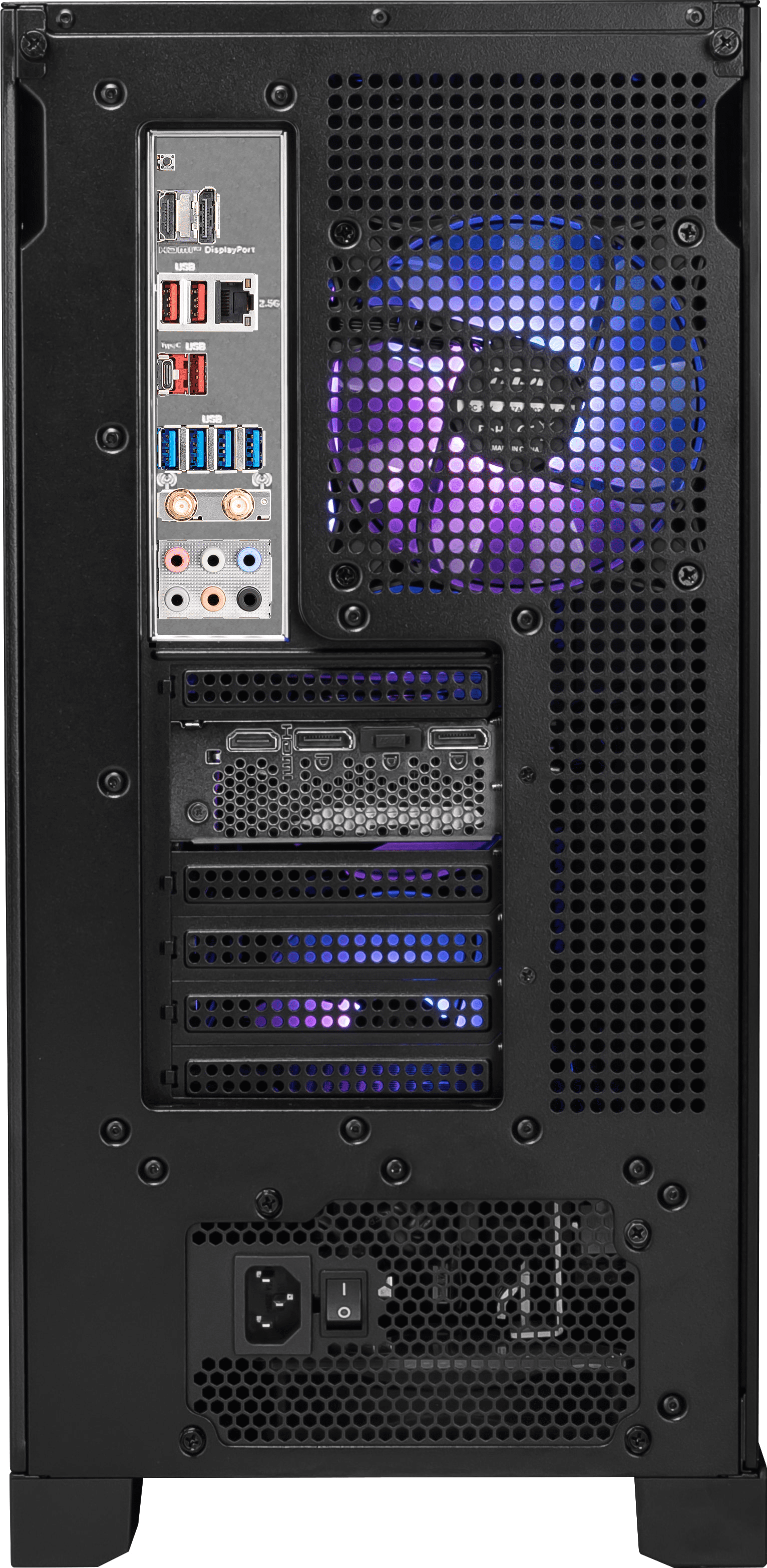 Aegis R2 Gaming Desktop Intel I5-14400F NVIDIA RTX 5060 - 16GB DDR5 1TB SSD Win 11 Black