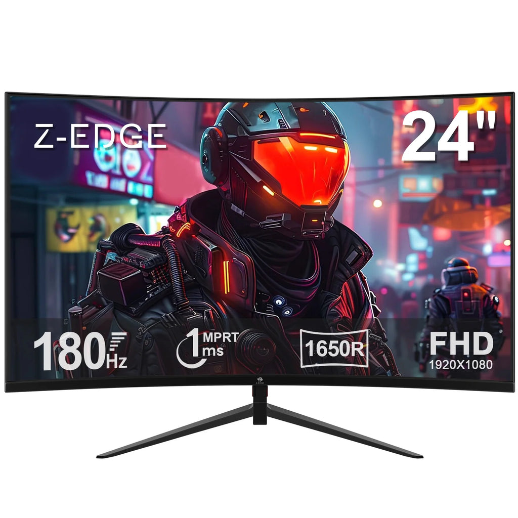 UG24 24-Inch Curved Gaming Monitor 180Hz(Dp) 144Hz(Hdmi) 1Ms Full HD 1920X1080 HDMI DP Port