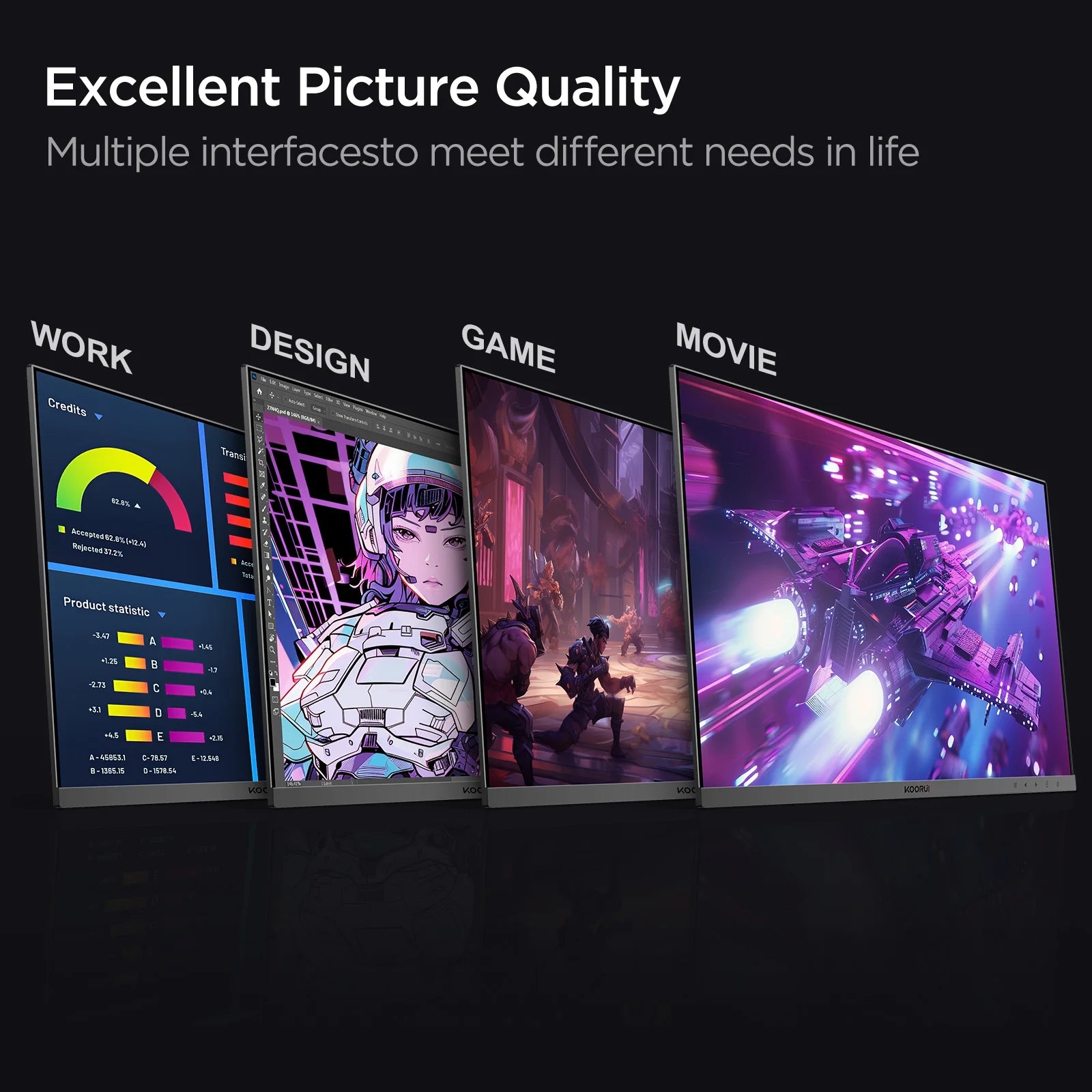 24'' FHD Gaming Monitor, Speakers, 100Hz, Ultra-Slim, VESA Mountable, Adjustable Tilt, HDMI, VGA, Black