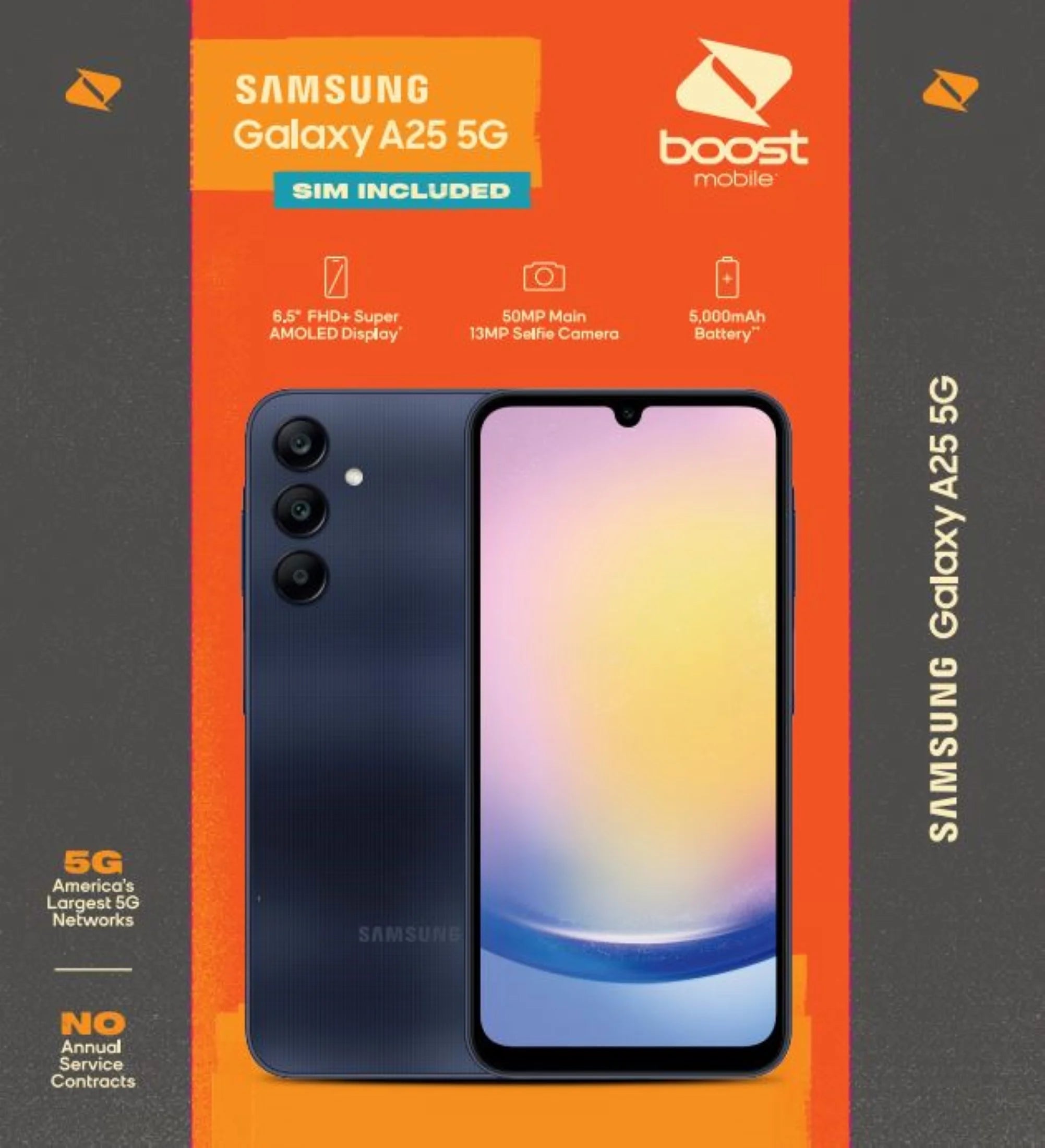 Galaxy A25 5G, 128GB, Black - Prepaid Smartphone [Locked to ]