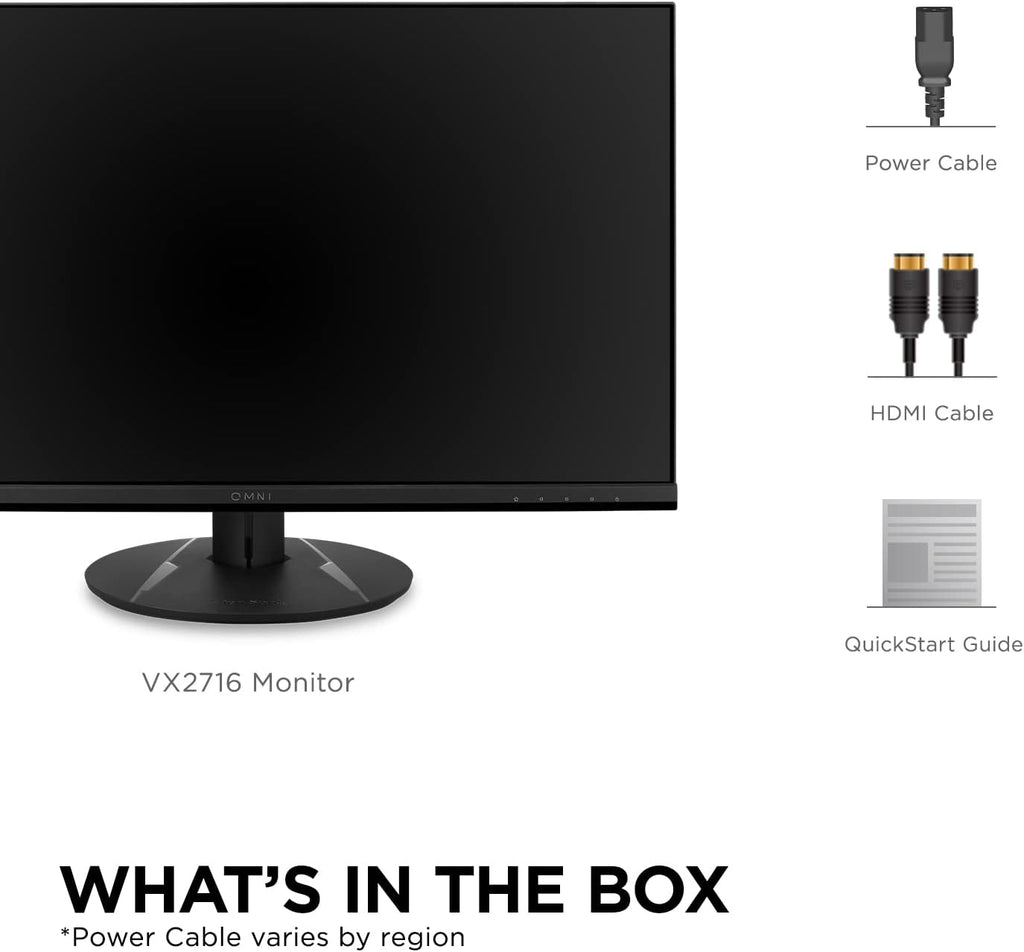 VX2716 27 Inch 1080P 1Ms 100Hz Gaming Monitor with IPS Panel, Freesync, Eye Care, HDMI and Displayport Inputs