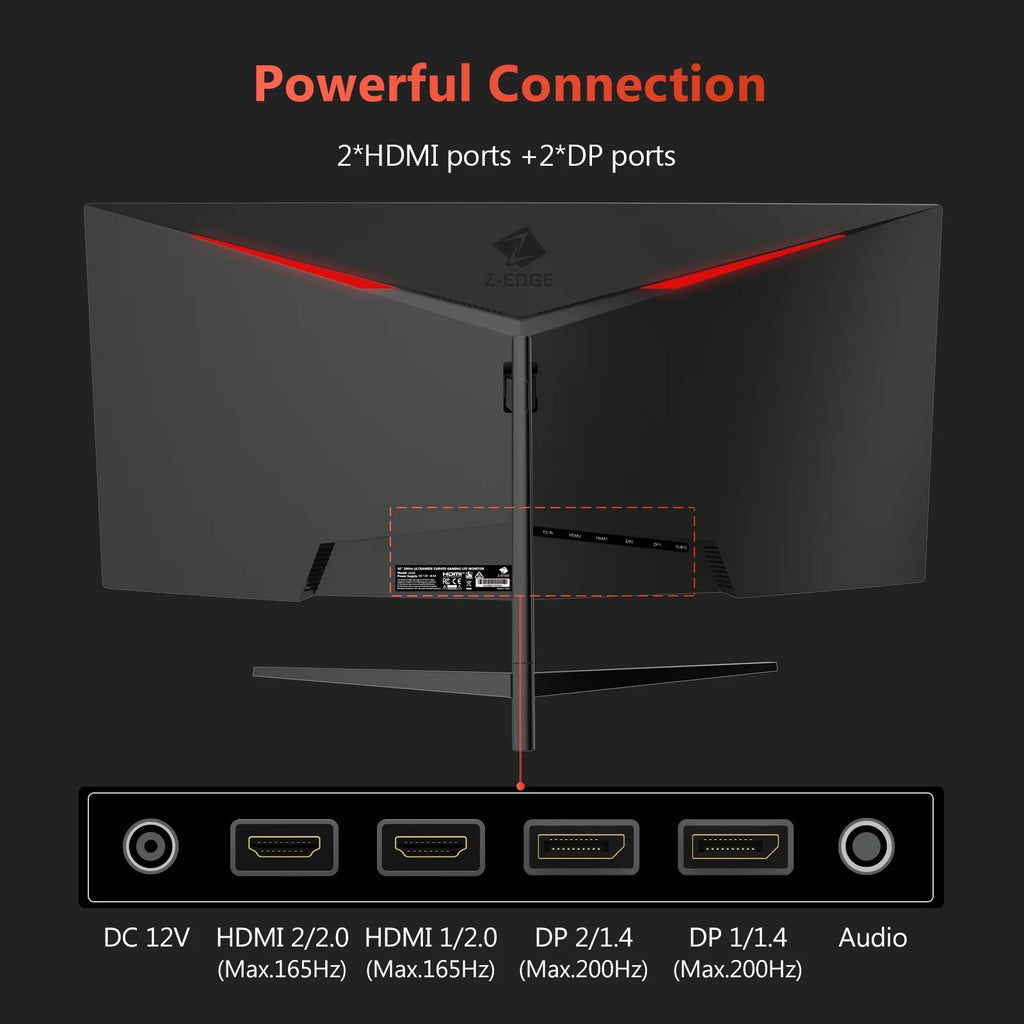 UG30 30-Inch Curved Gaming Monitor 200Hz 1Ms 21:9 Ultrawide 2560X1080 HDMI DP Port RGB