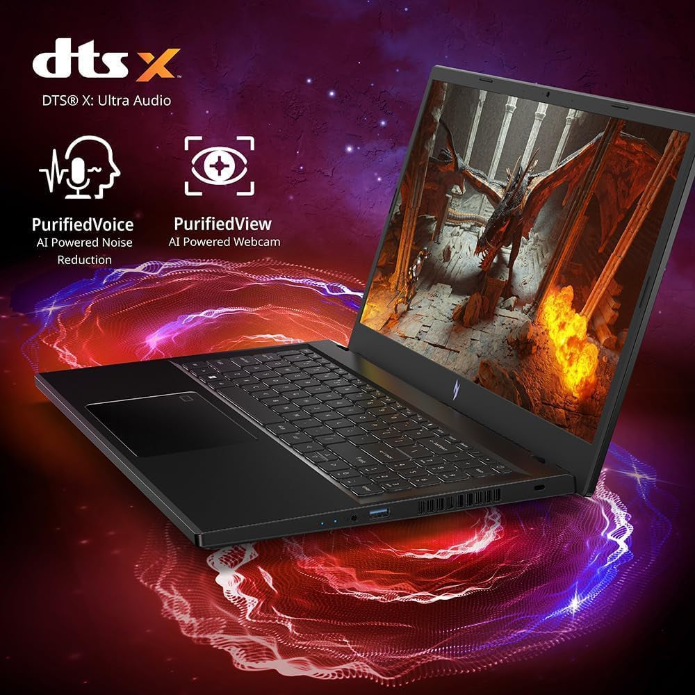 Nitro V 15 Gaming Laptop, Intel 10-Core I7-13620H, NVIDIA Geforce RTX 4060, 15.6" 144Hz FHD Display, 32 GB DDR5 RAM, 1 TB SSD, Backlit Keyboard, Microsoft Office Lifetime License, Windows 11 Pro