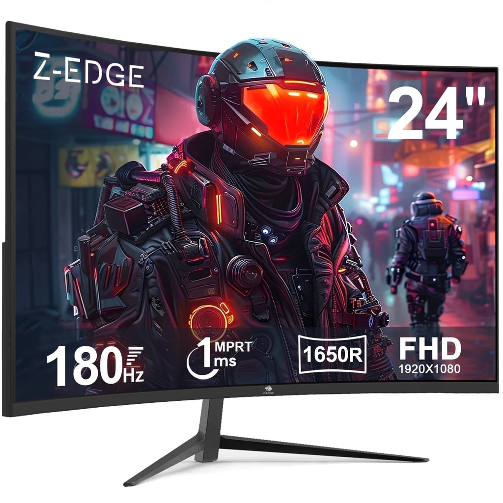 UG24 24-Inch Curved Gaming Monitor 180Hz(Dp) 144Hz(Hdmi) 1Ms Full HD 1920X1080 HDMI DP Port
