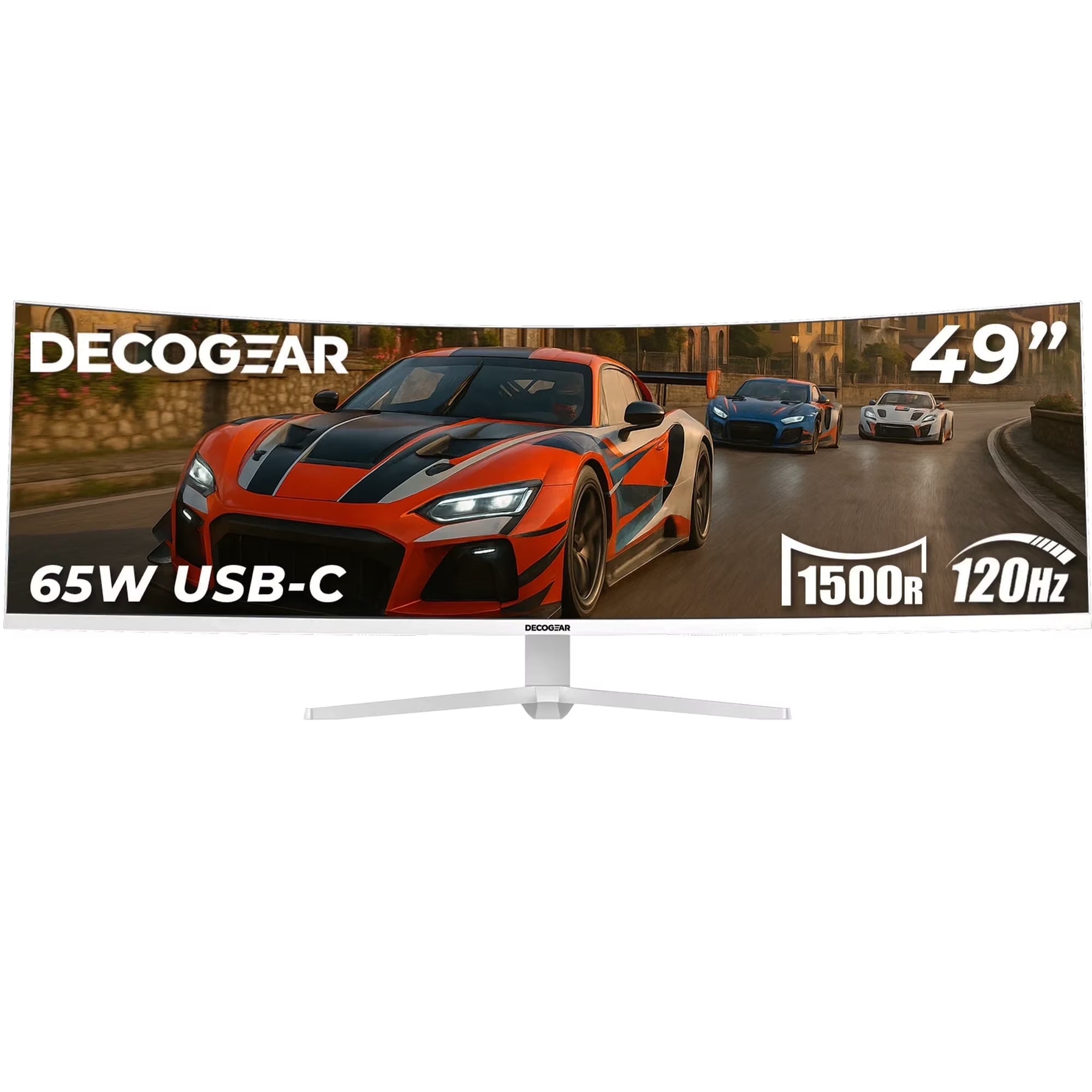 49" 5K2K White Curved Ultrawide Monitor with 65W USB-C, HDR, 120Hz, 1 Ms MPRT