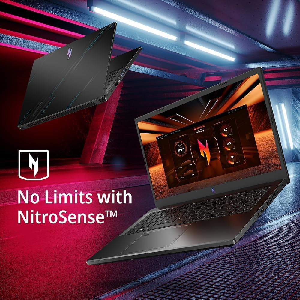 Nitro V 15 Gaming Laptop, Intel 10-Core I7-13620H, NVIDIA Geforce RTX 4060, 15.6" 144Hz FHD Display, 32 GB DDR5 RAM, 1 TB SSD, Backlit Keyboard, Microsoft Office Lifetime License, Windows 11 Pro