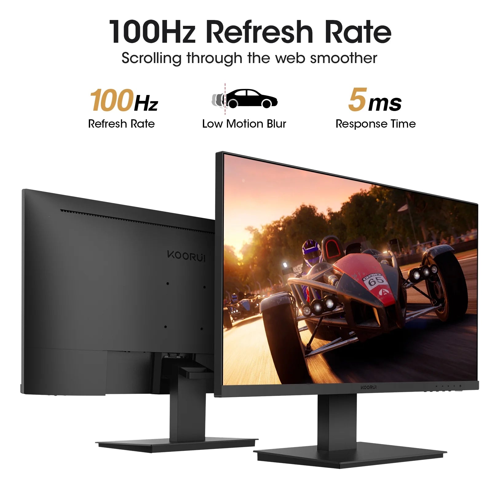 24'' FHD Gaming Monitor, Speakers, 100Hz, Ultra-Slim, VESA Mountable, Adjustable Tilt, HDMI, VGA, Black