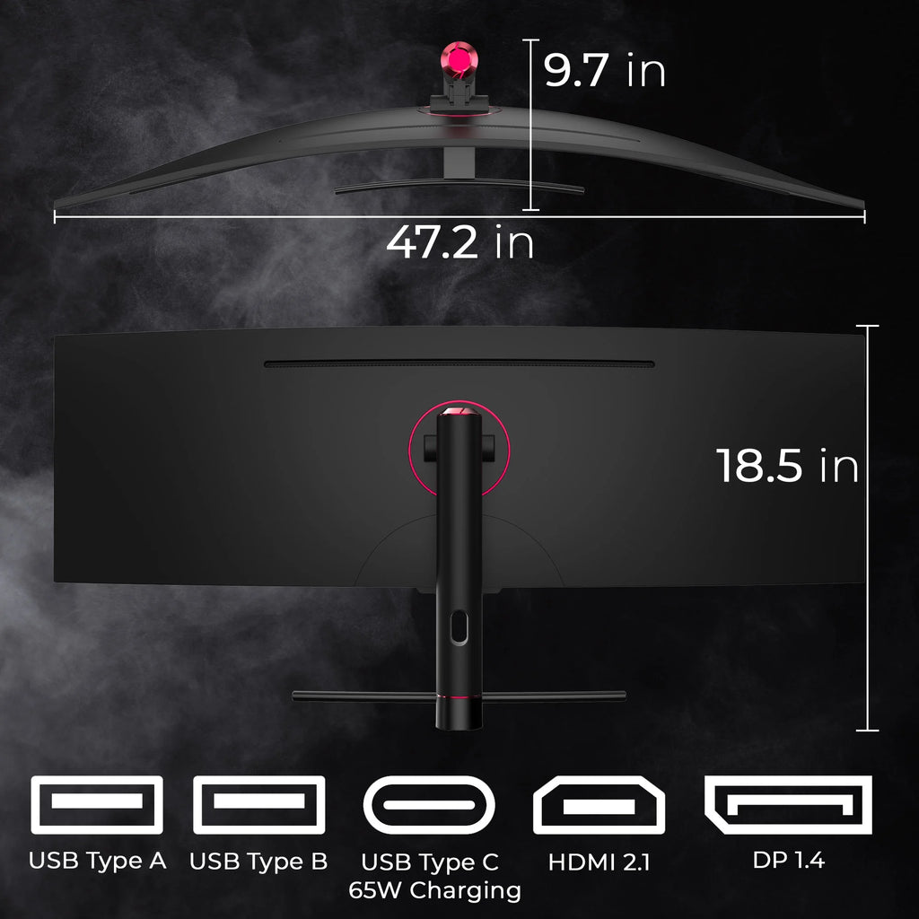 49" Curved Ultrawide Gaming Monitor | DQHD 5120X1440 | 32:9 | 120 Hz | 101% NTSC 100% Srgb