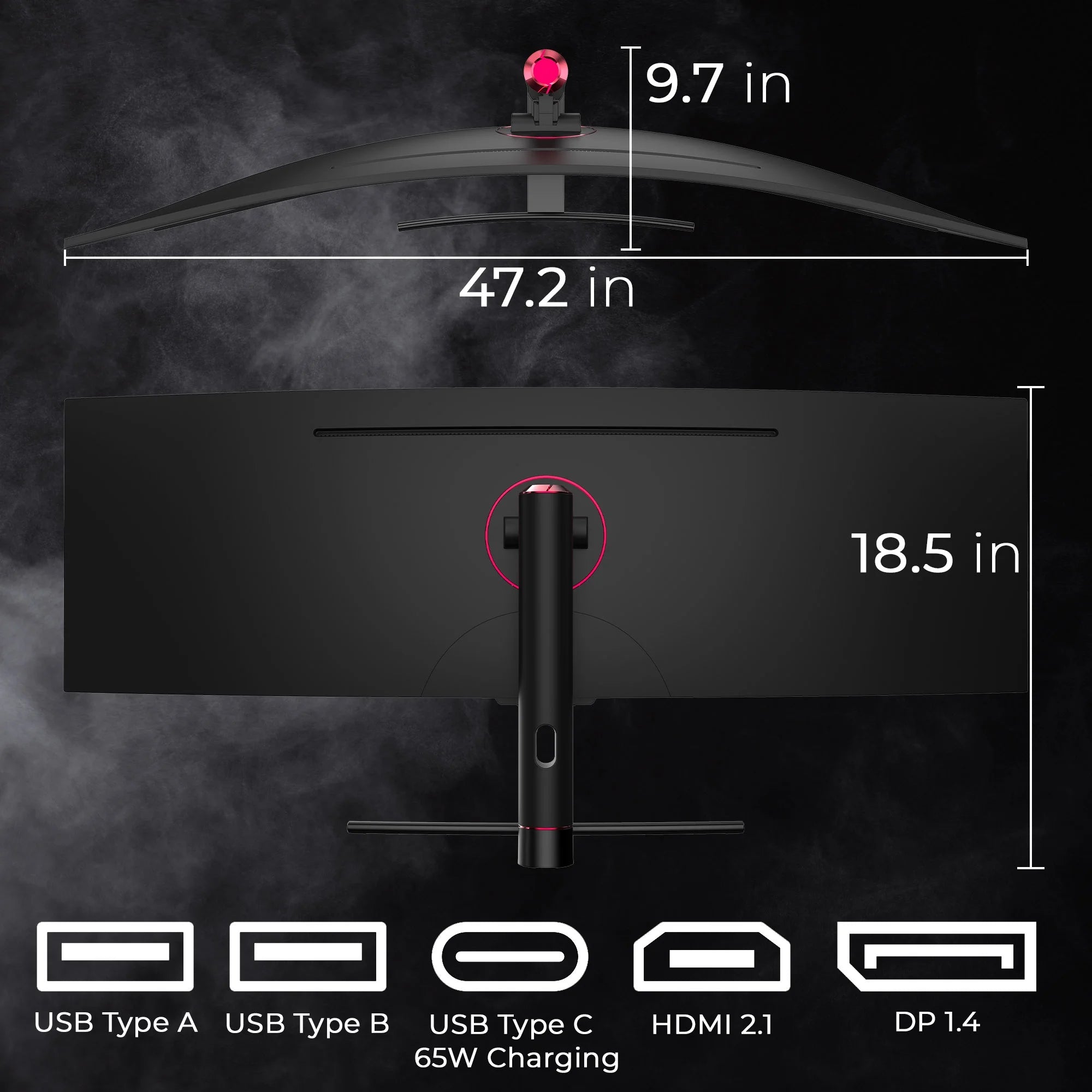 49" Curved Ultrawide Gaming Monitor | DQHD 5120X1440 | 32:9 | 120 Hz | 101% NTSC 100% Srgb