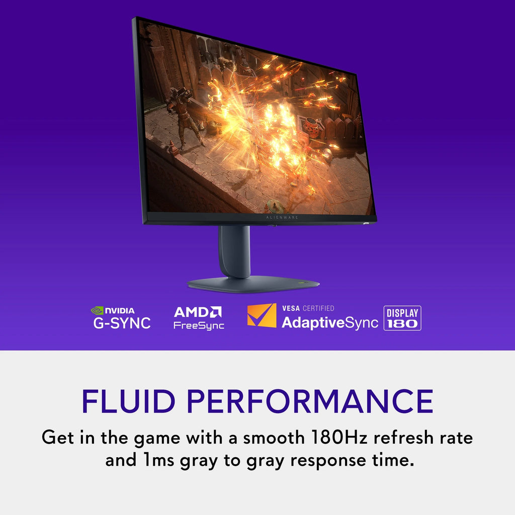 27 Gaming Monitor 27" QHD 180Hz IPS Anti-Glare Computer Display Black, AW2725DM