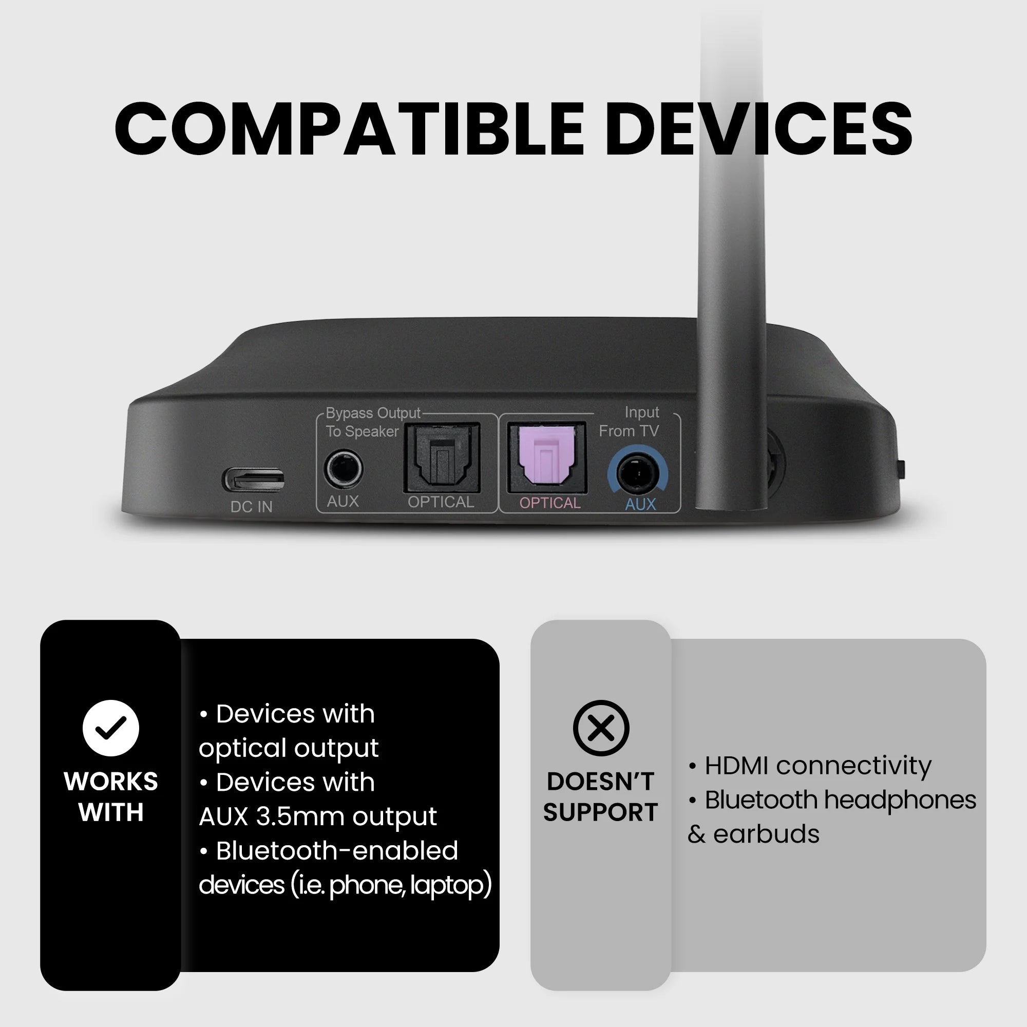Quartet 2 - Bluetooth-Compatible Wireless Group Listening Headphones & Transmitter Set for Parties, Silent Discos, Church, TV - Multiple Rechargeable Headphones with Low Latency