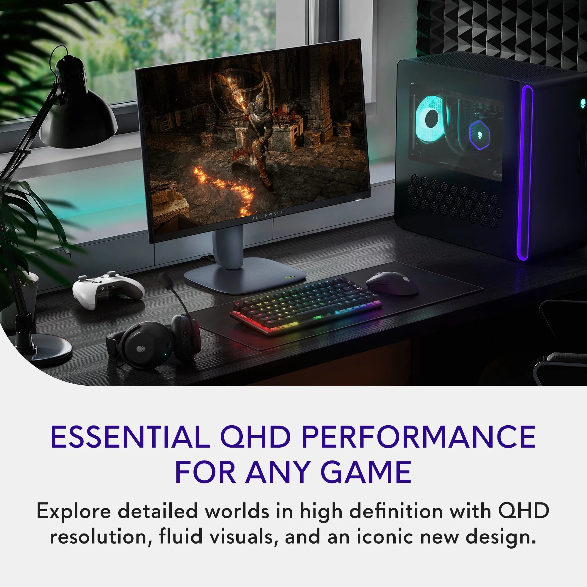 27 Gaming Monitor 27" QHD 180Hz IPS Anti-Glare Computer Display Black, AW2725DM