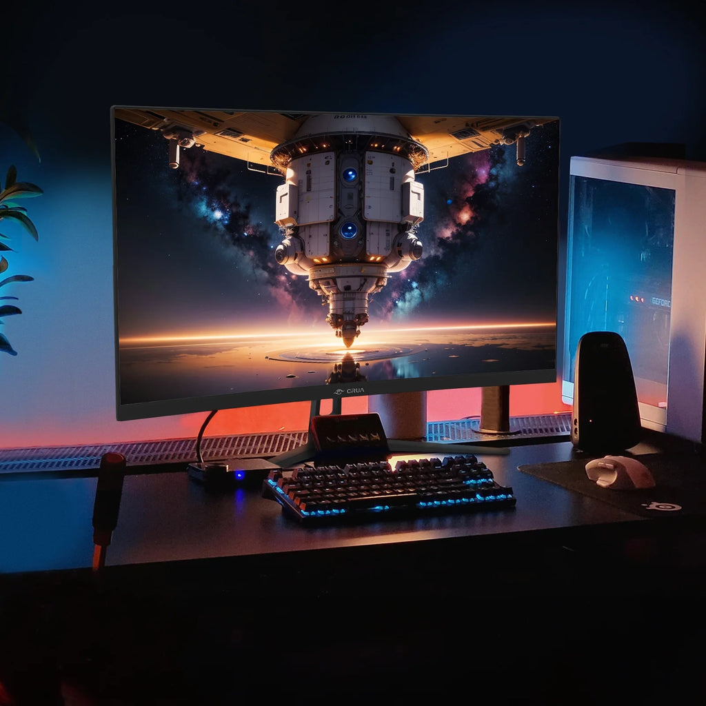 27" 280Hz Curved Gaming Monitor, Full HD 1080P, 1800R Curvature VA Panel, 120% Srgb, AMD Freesync, Low Blue Light, DP 1.2/HDMI 1.4, Wall Mountable-Black