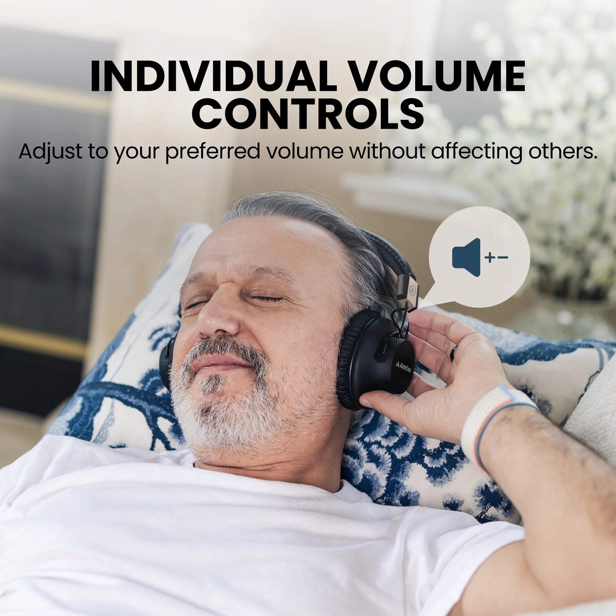 Quartet 2 - Bluetooth-Compatible Wireless Group Listening Headphones & Transmitter Set for Parties, Silent Discos, Church, TV - Multiple Rechargeable Headphones with Low Latency