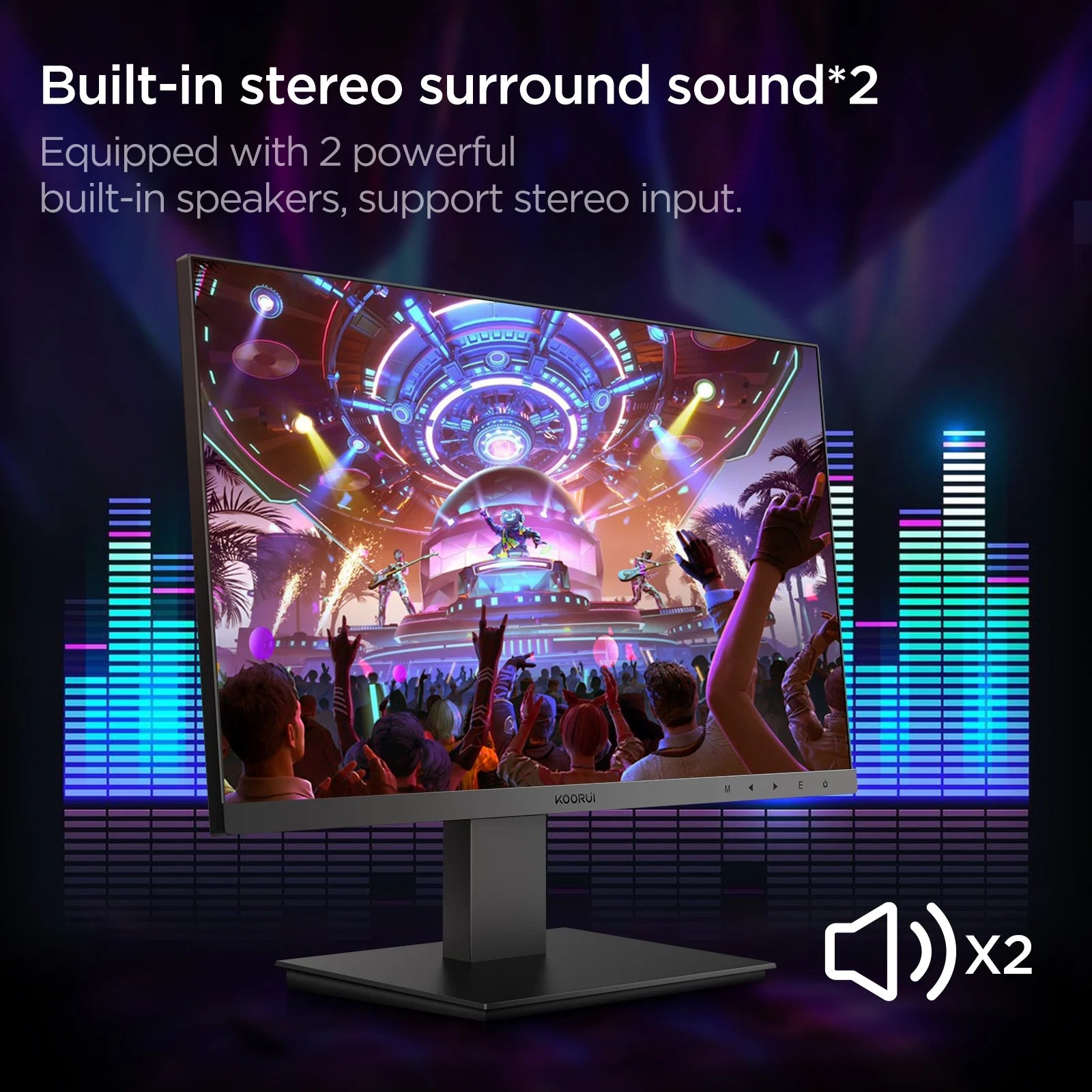 24'' FHD Gaming Monitor, Speakers, 100Hz, Ultra-Slim, VESA Mountable, Adjustable Tilt, HDMI, VGA, Black